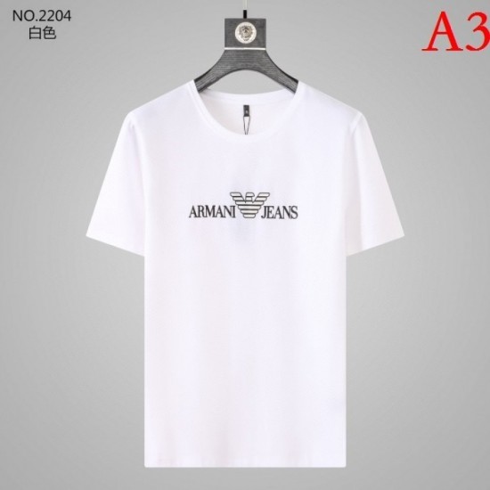 ARMANI Men's Short Sleeve T-shirt 2022 New Unique Spring / Summer Coordination Armani Multicolor Selectable ARMANI Men's Short Sleeve T-shirt 2022 New Unique Spring / Summer Coordination Armani Multicolor Selectable