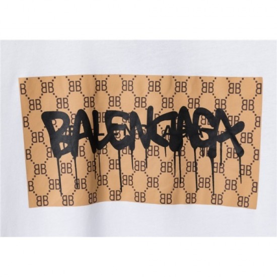 BALENCIAGA Men's short sleeve T-shirt 2022 New item with high expectations Balenciaga BALENCIAGA Men's short sleeve T-shirt 2022 New item with high expectations Balenciaga
