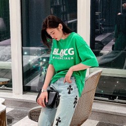 2022SS Outstanding breathability BALENCIAGA Balenciaga Men's and women's short-sleeved T-shirt