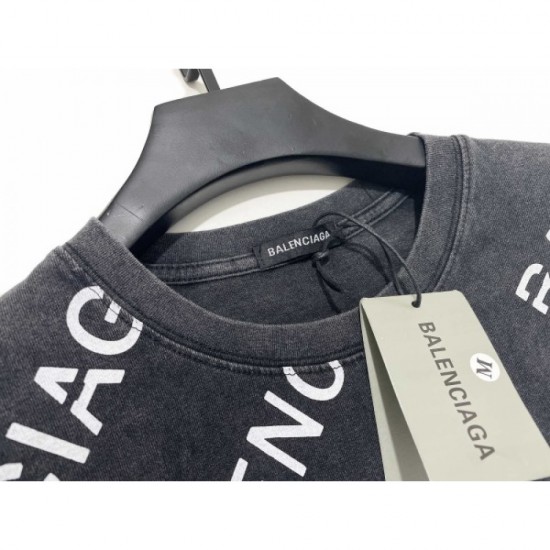 2022SS Attention point BALENCIAGA Balenciaga Men's and women's short-sleeved T-shirt 2022SS Attention point BALENCIAGA Balenciaga Men's and women's short-sleeved T-shirt
