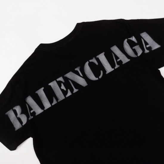 BALENCIAGA Balenciaga 2022SS men's short-sleeved T-shirt summer new work with a sense of stability BALENCIAGA Balenciaga 2022SS men's short-sleeved T-shirt summer new work with a sense of stability