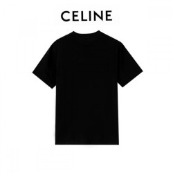 2022SS High overseas approval rating! CELINE Celine Men's and Women's Short Sleeve T-shirt