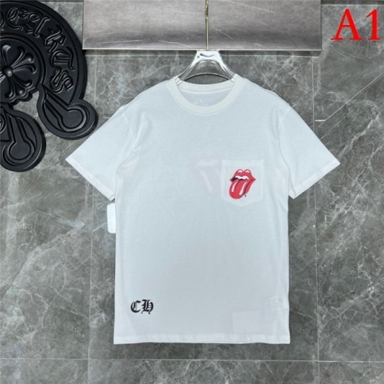 CHROME HEARTS Men's Short Sleeve T-shirt 2022 New Final Sale Chrome Hearts CHROME HEARTS Men's Short Sleeve T-shirt 2022 New Final Sale Chrome Hearts