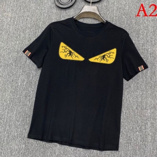FENDI Men's Short Sleeve T-shirt 2022 New Eye-catching-Designed Fendi FENDI Men's Short Sleeve T-shirt 2022 New Eye-catching-Designed Fendi