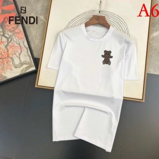 FENDI Men's Short Sleeve T-shirt 2022 New Finished with a unique impression Fendi FENDI Men's Short Sleeve T-shirt 2022 New Finished with a unique impression Fendi