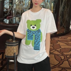 2022SS Hottest Domestic sold out Limited quantity FENDI FENDI Men's and women's short sleeve T-shirt