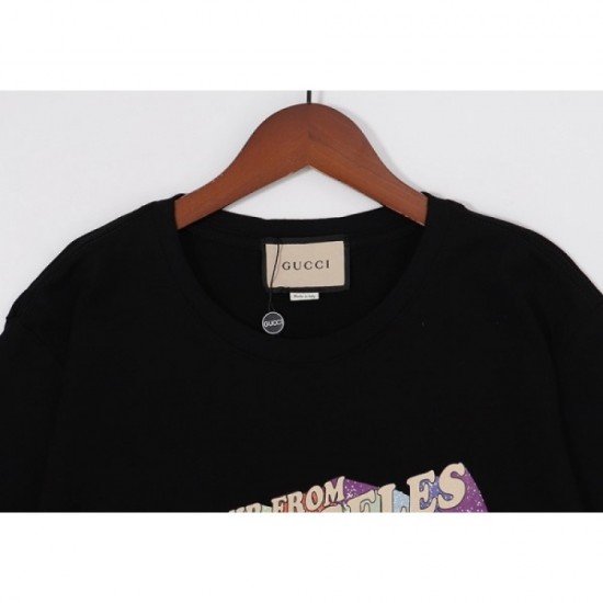 GUCCI Gucci 2022SS men's short-sleeved T-shirt excellent brand print GUCCI Gucci 2022SS men's short-sleeved T-shirt excellent brand print