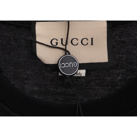 GUCCI Gucci 2022SS men's short-sleeved T-shirt continues to be a brand this season GUCCI Gucci 2022SS men's short-sleeved T-shirt continues to be a brand this season