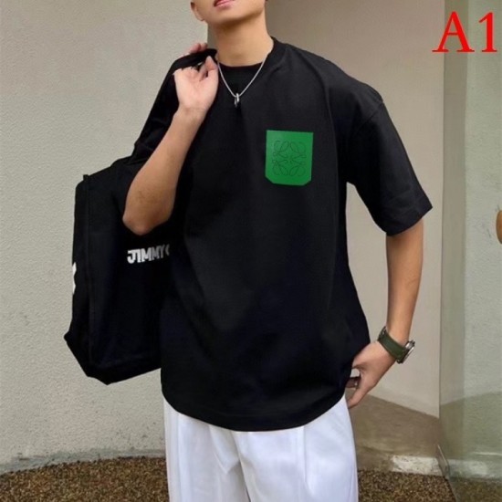 LOEWE Men's Short Sleeve T-shirt 2022 New Loewe with a neat feeling LOEWE Men's Short Sleeve T-shirt 2022 New Loewe with a neat feeling