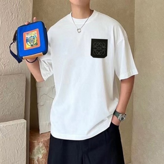 LOEWE Men's Short Sleeve T-shirt 2022 New Loewe with a neat feeling LOEWE Men's Short Sleeve T-shirt 2022 New Loewe with a neat feeling