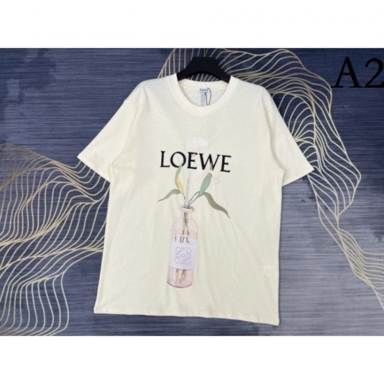 2022SS Very easy to incorporate LOEWE Men's and women's short-sleeved T-shirt 2022SS Very easy to incorporate LOEWE Men's and women's short-sleeved T-shirt