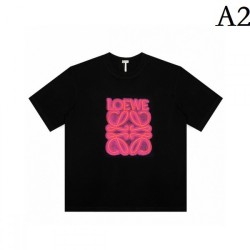2022SS Enjoy trendy outfits LOEWE Men's and women's short-sleeved T-shirts