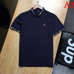 LOUIS VUITTON Men's Short Sleeve T-shirt 2022 New Gorgeous Impression Louis Vuitton