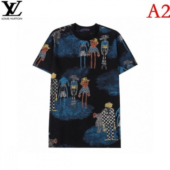 LOUIS VUITTON Men's Short Sleeve T-shirt 2022 New Sophisticated Impression Louis Vuitton LOUIS VUITTON Men's Short Sleeve T-shirt 2022 New Sophisticated Impression Louis Vuitton