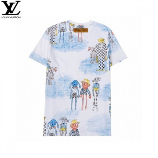 LOUIS VUITTON Men's Short Sleeve T-shirt 2022 New Sophisticated Impression Louis Vuitton LOUIS VUITTON Men's Short Sleeve T-shirt 2022 New Sophisticated Impression Louis Vuitton