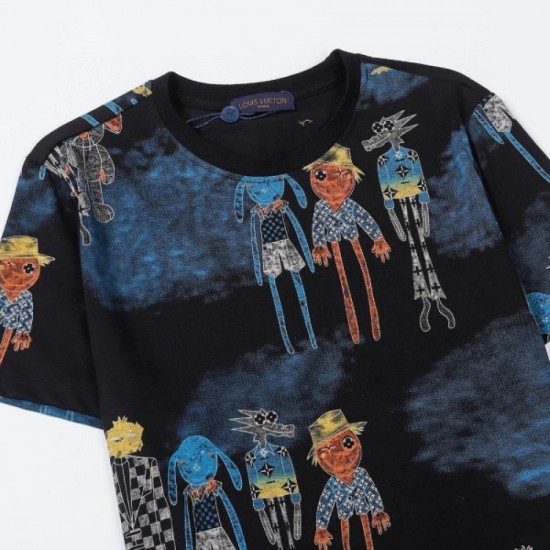 LOUIS VUITTON Men's Short Sleeve T-shirt 2022 New Sophisticated Impression Louis Vuitton LOUIS VUITTON Men's Short Sleeve T-shirt 2022 New Sophisticated Impression Louis Vuitton
