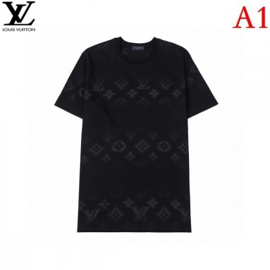 LOUIS VUITTON Men's Short Sleeve T-shirt 2022 New Eye-catching 1st Louis Vuitton LOUIS VUITTON Men's Short Sleeve T-shirt 2022 New Eye-catching 1st Louis Vuitton