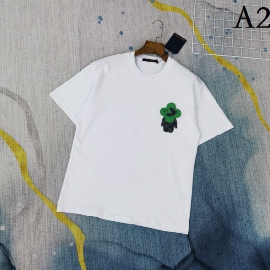 2022SS Spring-like seasonal LOUIS VUITTON Louis Vuitton men's and women's short-sleeved T-shirt 2022SS Spring-like seasonal LOUIS VUITTON Louis Vuitton men's and women's short-sleeved T-shirt