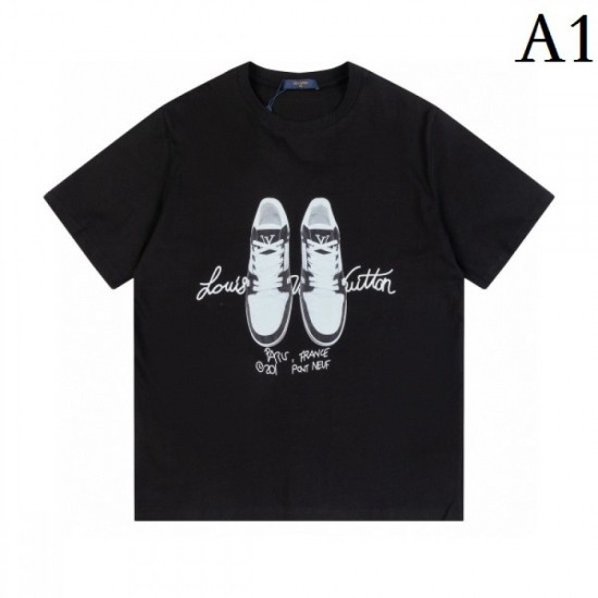 LOUIS VUITTON Louis Vuitton 2022SS men's short sleeve T-shirt lowest price guarantee LOUIS VUITTON Louis Vuitton 2022SS men's short sleeve T-shirt lowest price guarantee