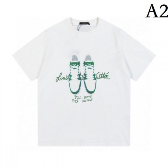 LOUIS VUITTON Louis Vuitton 2022SS men's short sleeve T-shirt lowest price guarantee LOUIS VUITTON Louis Vuitton 2022SS men's short sleeve T-shirt lowest price guarantee