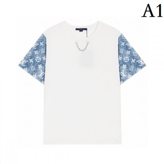 LOUIS VUITTON Louis Vuitton 2022SS men's short sleeve T-shirt topic popular item LOUIS VUITTON Louis Vuitton 2022SS men's short sleeve T-shirt topic popular item