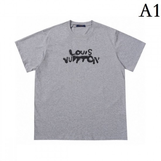 LOUIS VUITTON Louis Vuitton 2022SS men's short-sleeved T-shirt celebrity favorite LOUIS VUITTON Louis Vuitton 2022SS men's short-sleeved T-shirt celebrity favorite