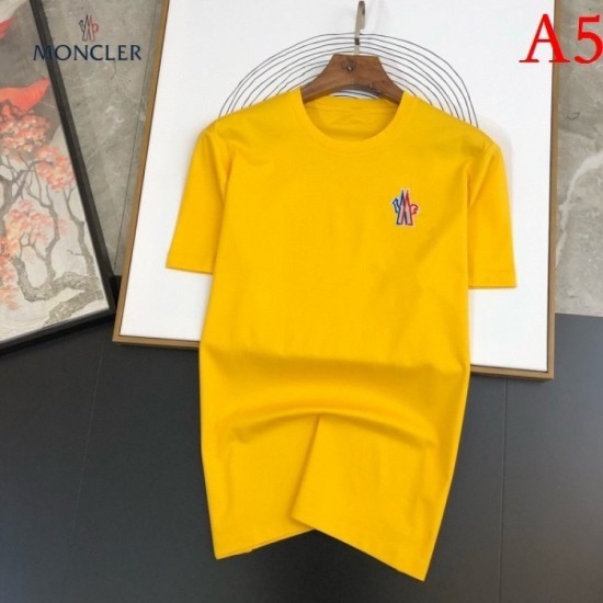 MONCLER Men's Short Sleeve T-shirt 2022 New 100% Cotton Moncler Multicolor Selectable MONCLER Men's Short Sleeve T-shirt 2022 New 100% Cotton Moncler Multicolor Selectable