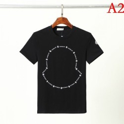 MONCLER Men's Short Sleeve T-shirt 2022 New Light Comfort Moncler Multicolor Selectable