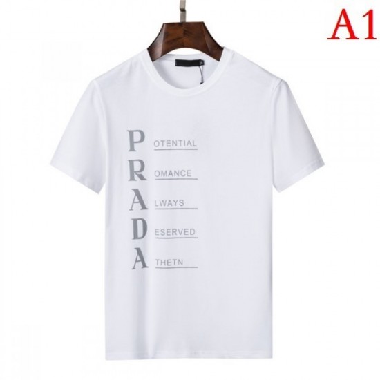 PRADA Men's Short Sleeve T-shirt 2022 New Soft Comfort Prada PRADA Men's Short Sleeve T-shirt 2022 New Soft Comfort Prada