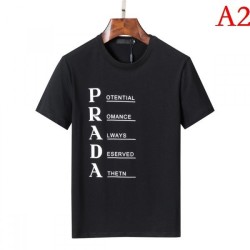 PRADA Men's Short Sleeve T-shirt 2022 New Soft Comfort Prada