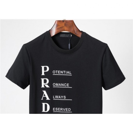 PRADA Men's Short Sleeve T-shirt 2022 New Soft Comfort Prada PRADA Men's Short Sleeve T-shirt 2022 New Soft Comfort Prada