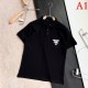 PRADA Men's short-sleeved T-shirt 2022 New Moderate casual feeling Prada PRADA Men's short-sleeved T-shirt 2022 New Moderate casual feeling Prada