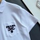 PRADA Men's short-sleeved T-shirt 2022 New Moderate casual feeling Prada PRADA Men's short-sleeved T-shirt 2022 New Moderate casual feeling Prada