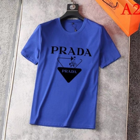 PRADA Men's Short Sleeve T-shirt 2022 New Cool Image Prada PRADA Men's Short Sleeve T-shirt 2022 New Cool Image Prada