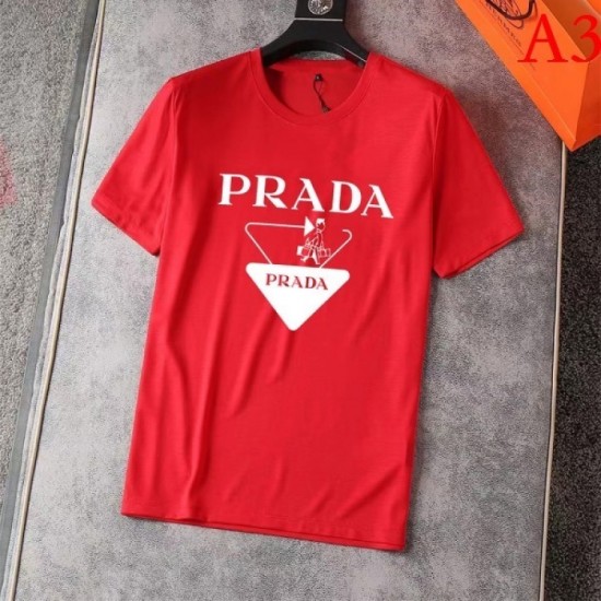 PRADA Men's Short Sleeve T-shirt 2022 New Cool Image Prada PRADA Men's Short Sleeve T-shirt 2022 New Cool Image Prada