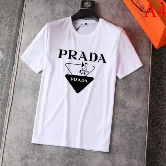 PRADA Men's Short Sleeve T-shirt 2022 New Cool Image Prada PRADA Men's Short Sleeve T-shirt 2022 New Cool Image Prada