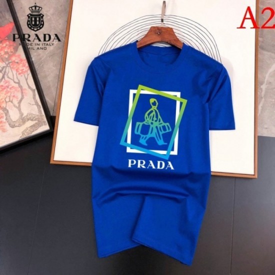 PRADA Men's short-sleeved T-shirt 2022 New sizes available Prada PRADA Men's short-sleeved T-shirt 2022 New sizes available Prada