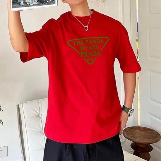 PRADA Men's Short Sleeve T-shirt 2022 New Soft texture Prada PRADA Men's Short Sleeve T-shirt 2022 New Soft texture Prada