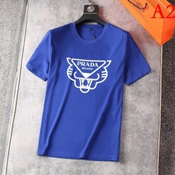 PRADA Men's Short Sleeve T-shirt 2022 New High Quality Cotton Prada
