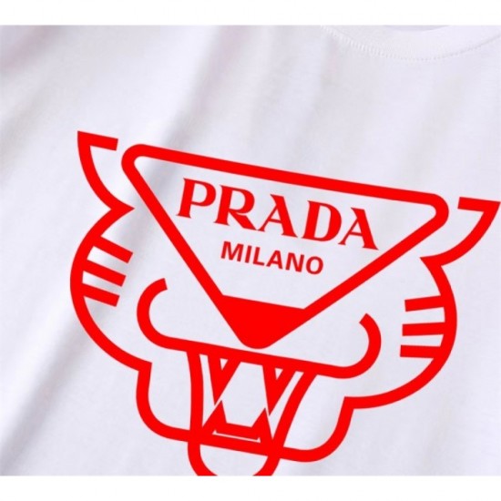 PRADA Men's Short Sleeve T-shirt 2022 New High Quality Cotton Prada PRADA Men's Short Sleeve T-shirt 2022 New High Quality Cotton Prada