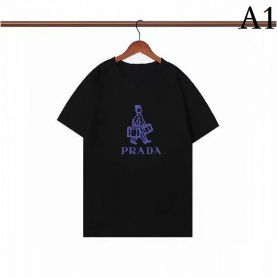 PRADA Prada 2022SS men's short-sleeved T-shirt now discounted for a limited time PRADA Prada 2022SS men's short-sleeved T-shirt now discounted for a limited time