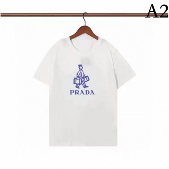 PRADA Prada 2022SS men's short-sleeved T-shirt now discounted for a limited time PRADA Prada 2022SS men's short-sleeved T-shirt now discounted for a limited time