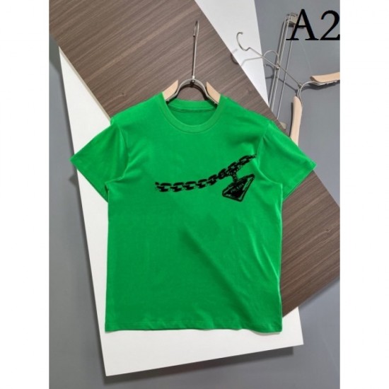 PRADA Prada 2022SS men's short-sleeved T-shirt popular red shop PRADA Prada 2022SS men's short-sleeved T-shirt popular red shop