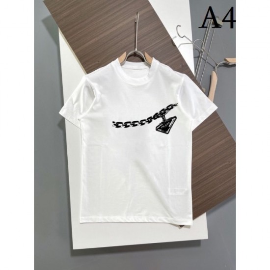 PRADA Prada 2022SS men's short-sleeved T-shirt popular red shop PRADA Prada 2022SS men's short-sleeved T-shirt popular red shop