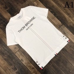 2022SS THOM BROWNE Thom Browne unisex short sleeve T-shirt attracting attention in early spring