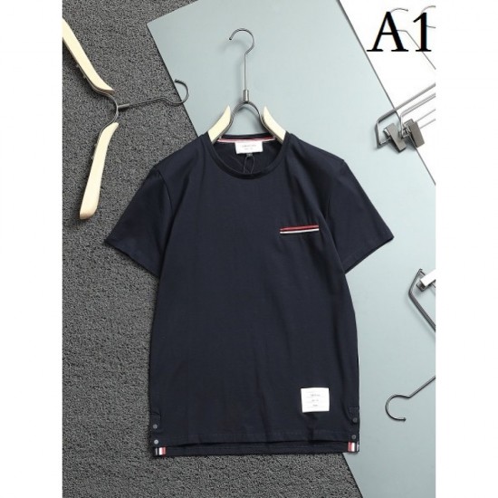 2022SS short-sleeved T-shirt this summer No. 1 THOM BROWNE Tom Brown 2022SS short-sleeved T-shirt this summer No. 1 THOM BROWNE Tom Brown