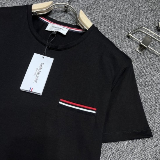 2022SS short-sleeved T-shirt this summer No. 1 THOM BROWNE Tom Brown 2022SS short-sleeved T-shirt this summer No. 1 THOM BROWNE Tom Brown