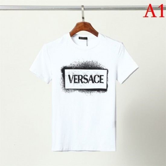 VERSACE Men's Short Sleeve T-shirt 2022 New Super Rare Love at First Sight Versace VERSACE Men's Short Sleeve T-shirt 2022 New Super Rare Love at First Sight Versace