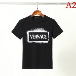 VERSACE Men's Short Sleeve T-shirt 2022 New Super Rare Love at First Sight Versace