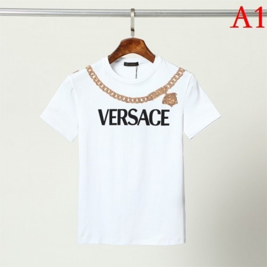 VERSACE Men's Short Sleeve T-shirt 2022 New Popular Sale 100% New Versace VERSACE Men's Short Sleeve T-shirt 2022 New Popular Sale 100% New Versace